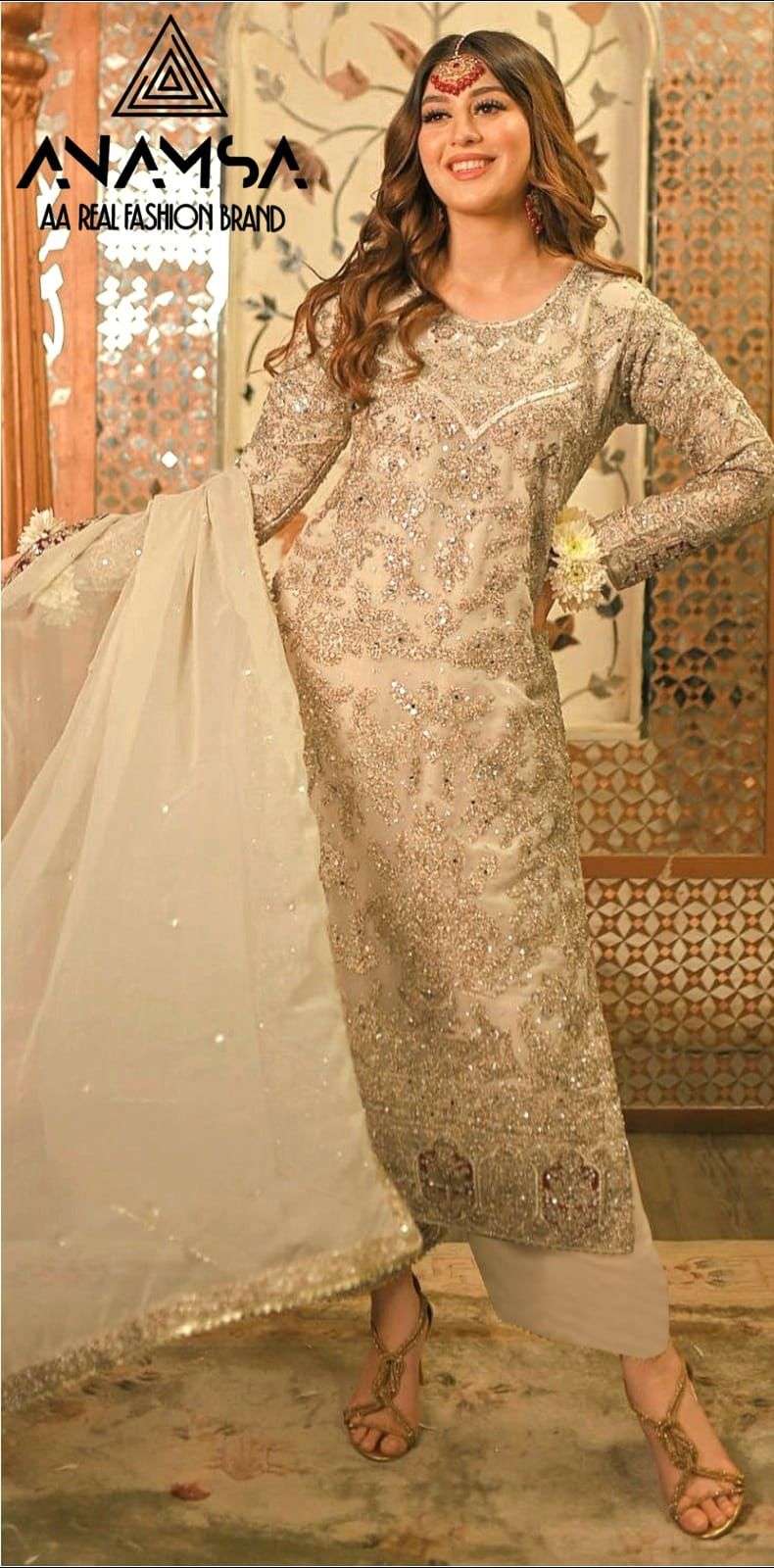 Anamsa 402 Embroidery Salwar Kameez Wholesale catalog