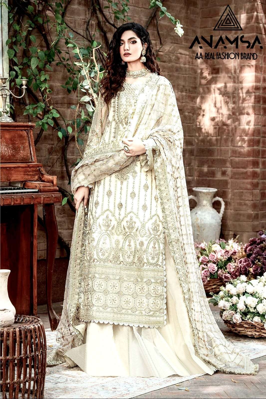 Anamsa 404 Georgette Embroidered Salwar Kameez Wholesale catalog