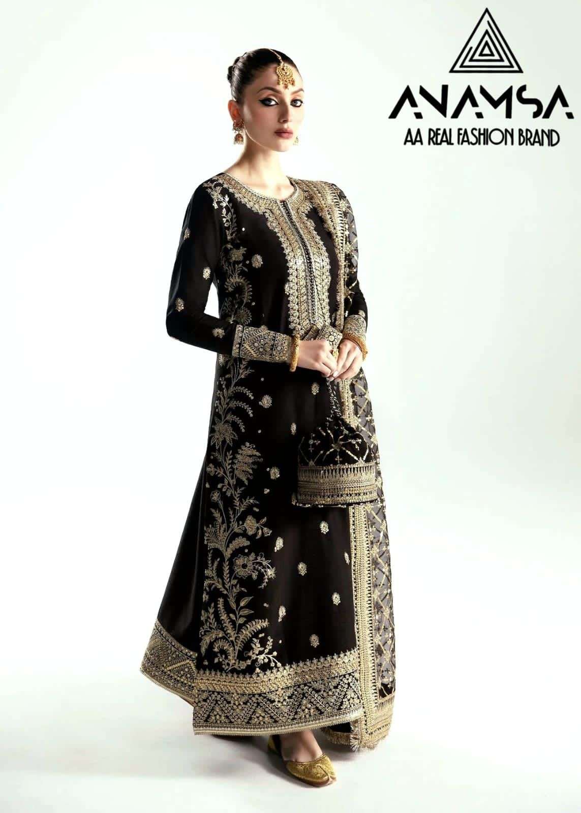 Anamsa 406 Embroidery Salwar Kameez Wholesale catalog