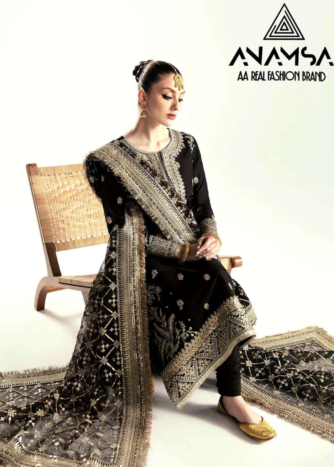 Anamsa 406 Embroidery Salwar Kameez Wholesale catalog