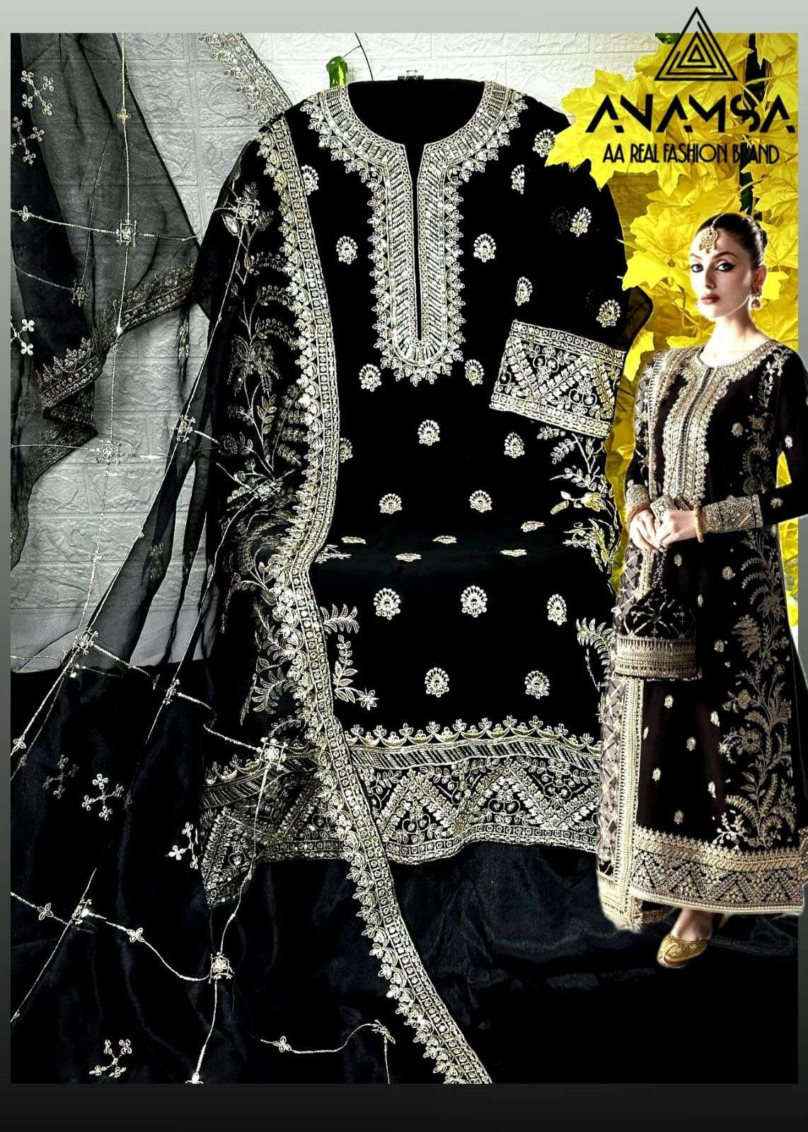 Anamsa 406 Embroidery Salwar Kameez Wholesale catalog