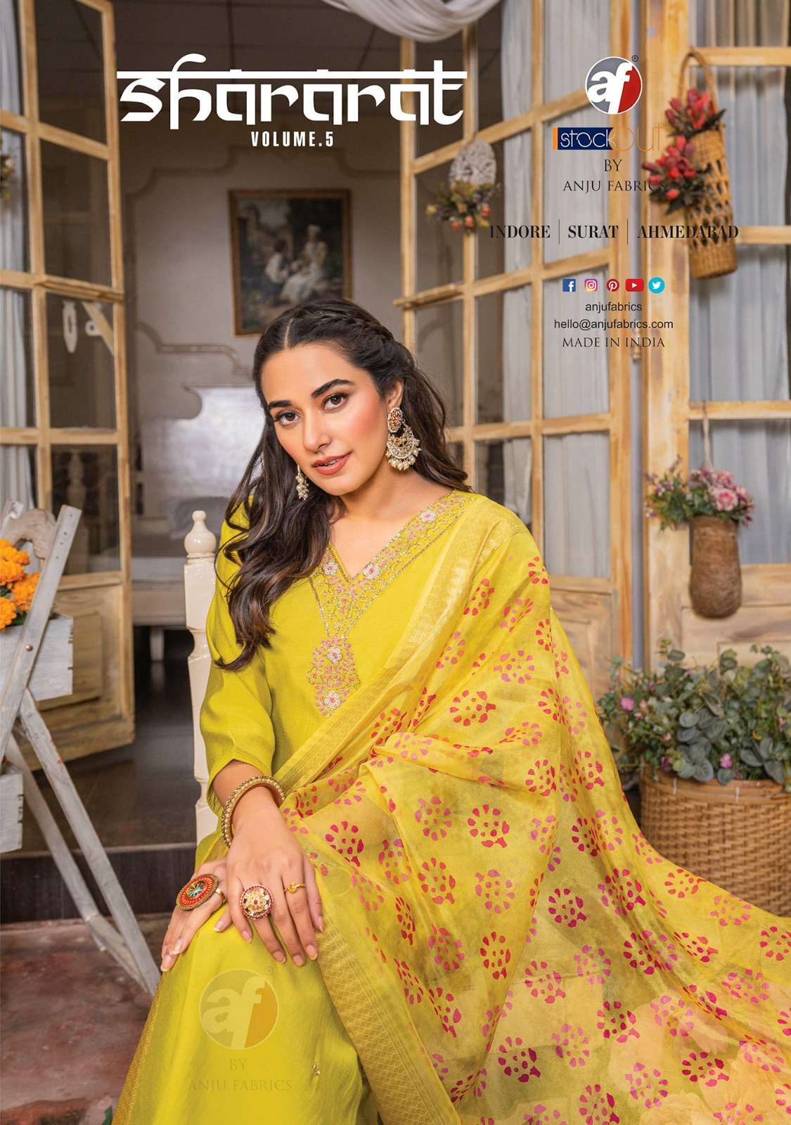 Anju Fabrics Shararat vol -5 Kurti Wholesale catalog