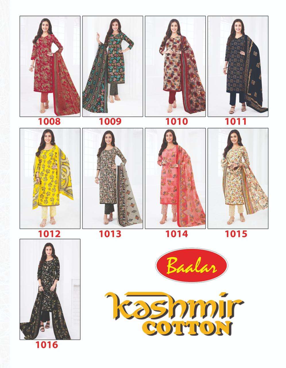 Baalar Kashmir Vol-1- Lawn Cotton Dress Material Wholesale Catalog