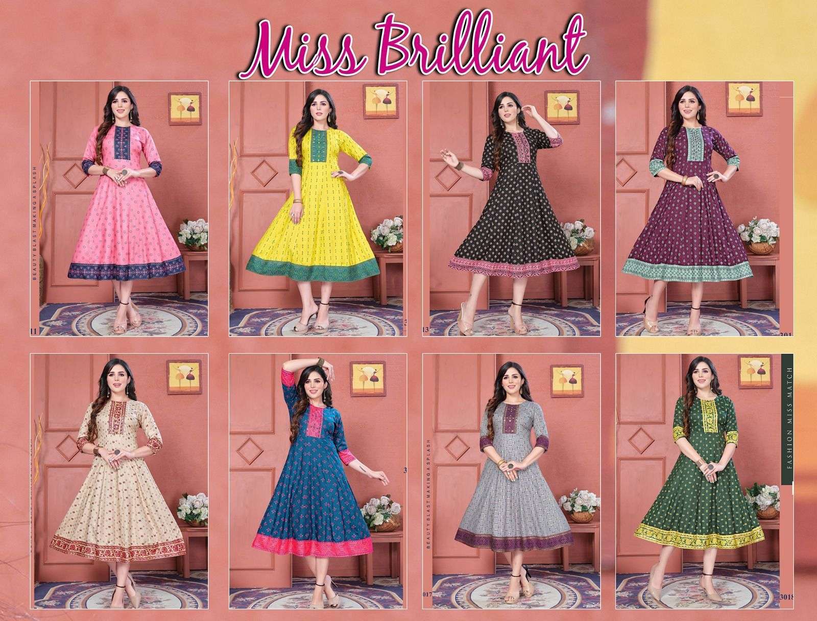  BEAUTY MISS BRILLIANT vol -1 Kurti Wholesale catalog