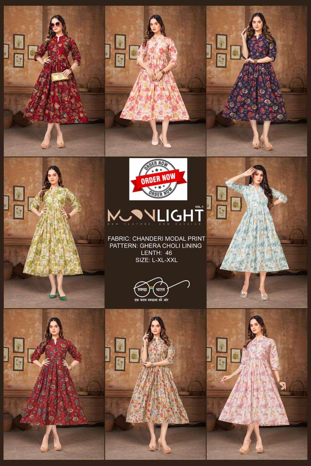 BEAUTY QUEEN MOONLIGHT VOL.1 Kurti Wholesale catalog