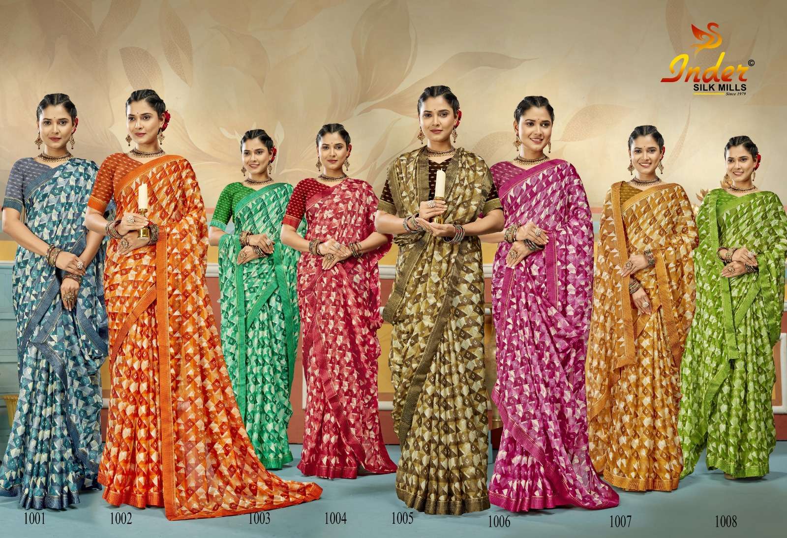 BELLA CASA 6066 INDER SILK MILLS Saree Wholesale catalog