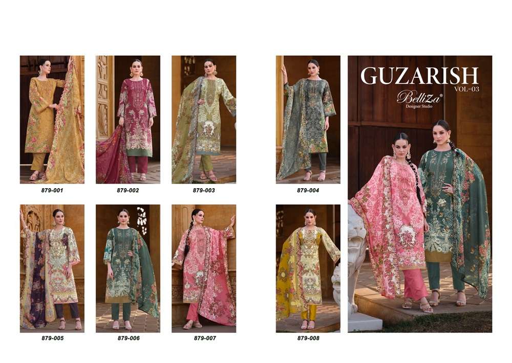 Belliza Guzarish Vol 3 Designer Premium Cotton Dress Material Wholesale catalog