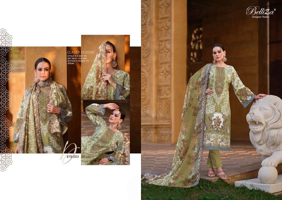 Belliza Guzarish Vol 3 Designer Premium Cotton Dress Material Wholesale catalog