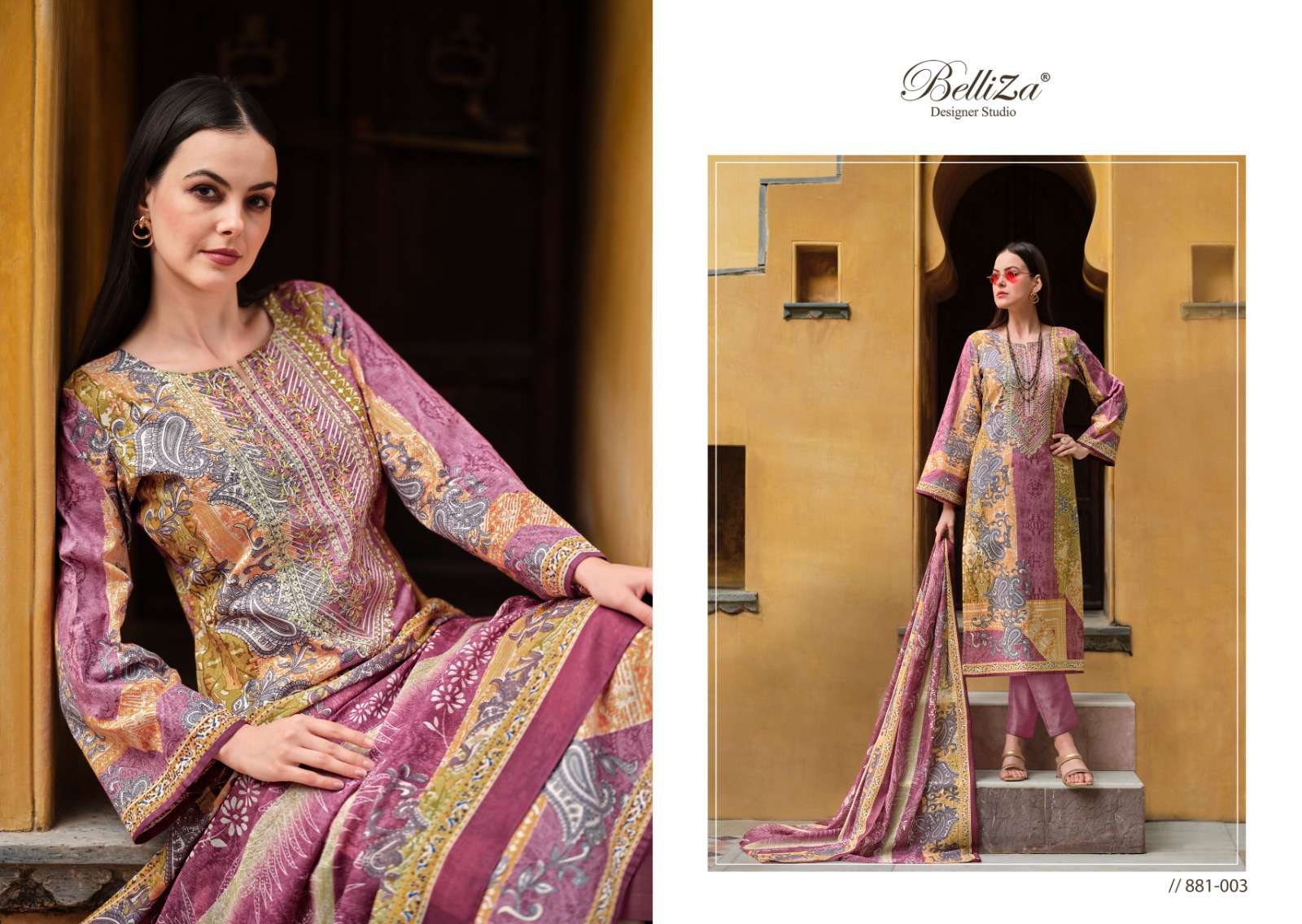 Belliza Naira Vol 35 Heavy Embroidery Work Dress Material Wholesale catalog