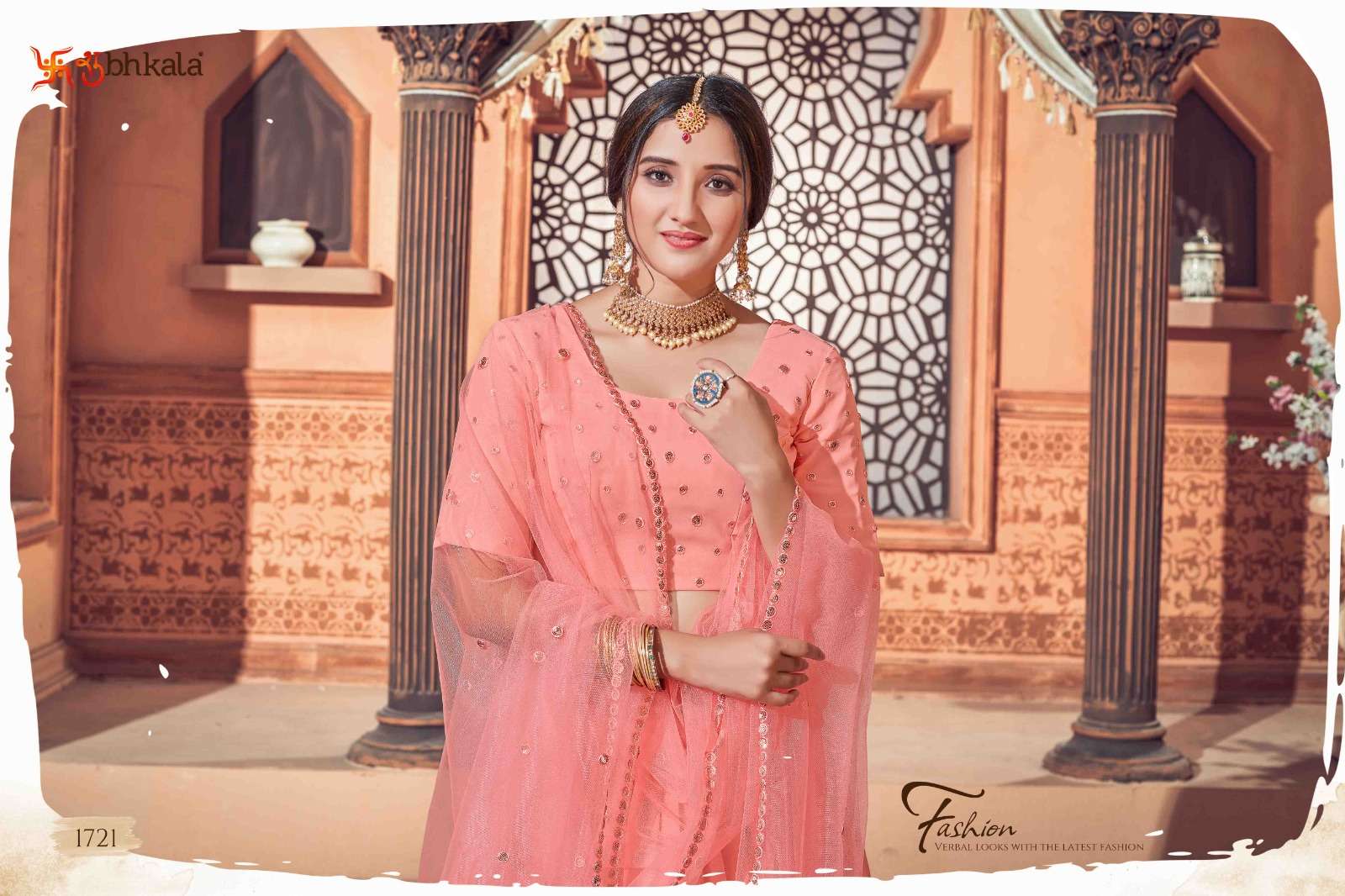 BRIDESMAID VOL.1721 DESIGNER EXCLUSIVE BRIDAL LOOK LEHENGA CHOLI Wholesale catalog