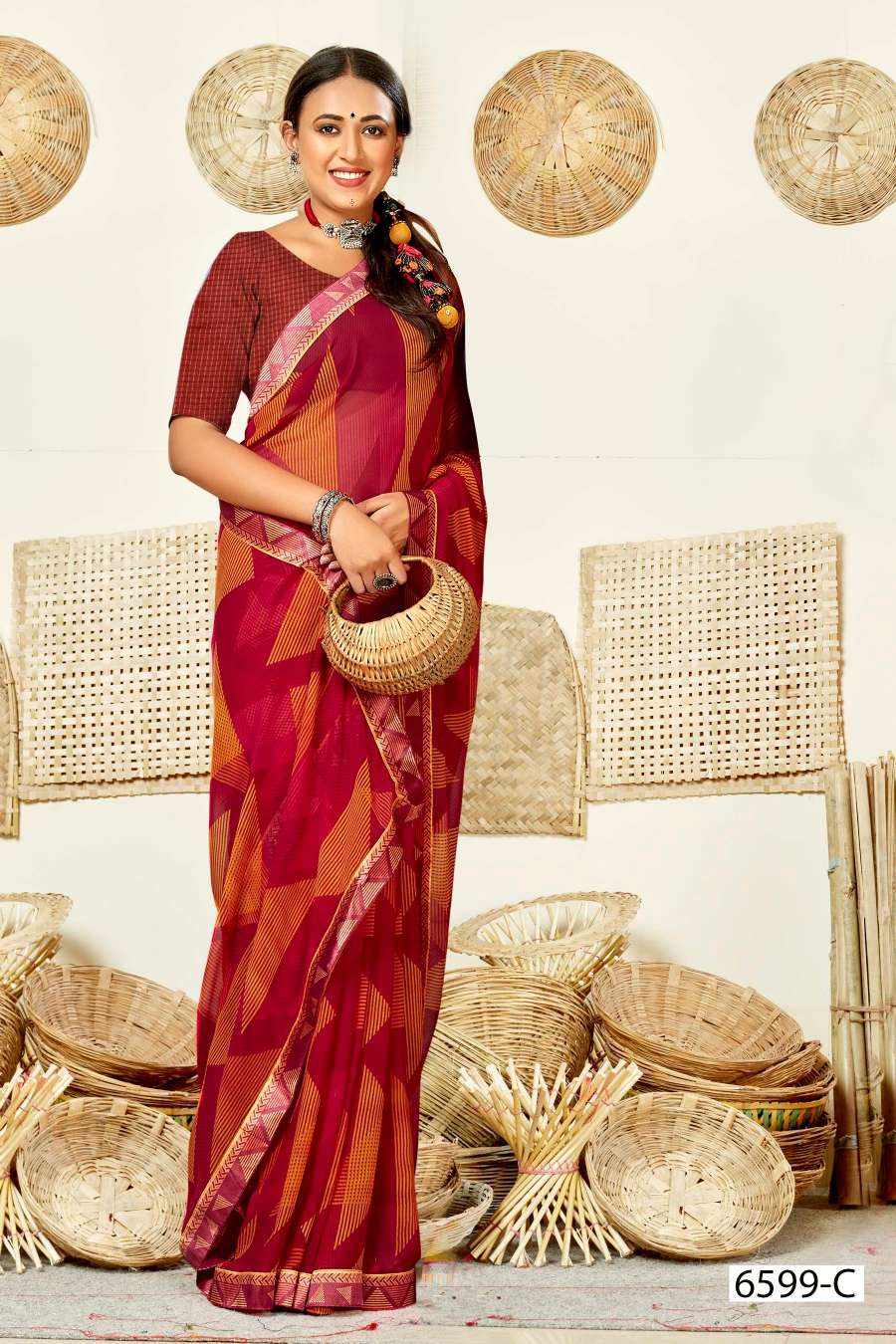 BYPASS 6599 INDER SILK MILLS Saree Wholesale catalog