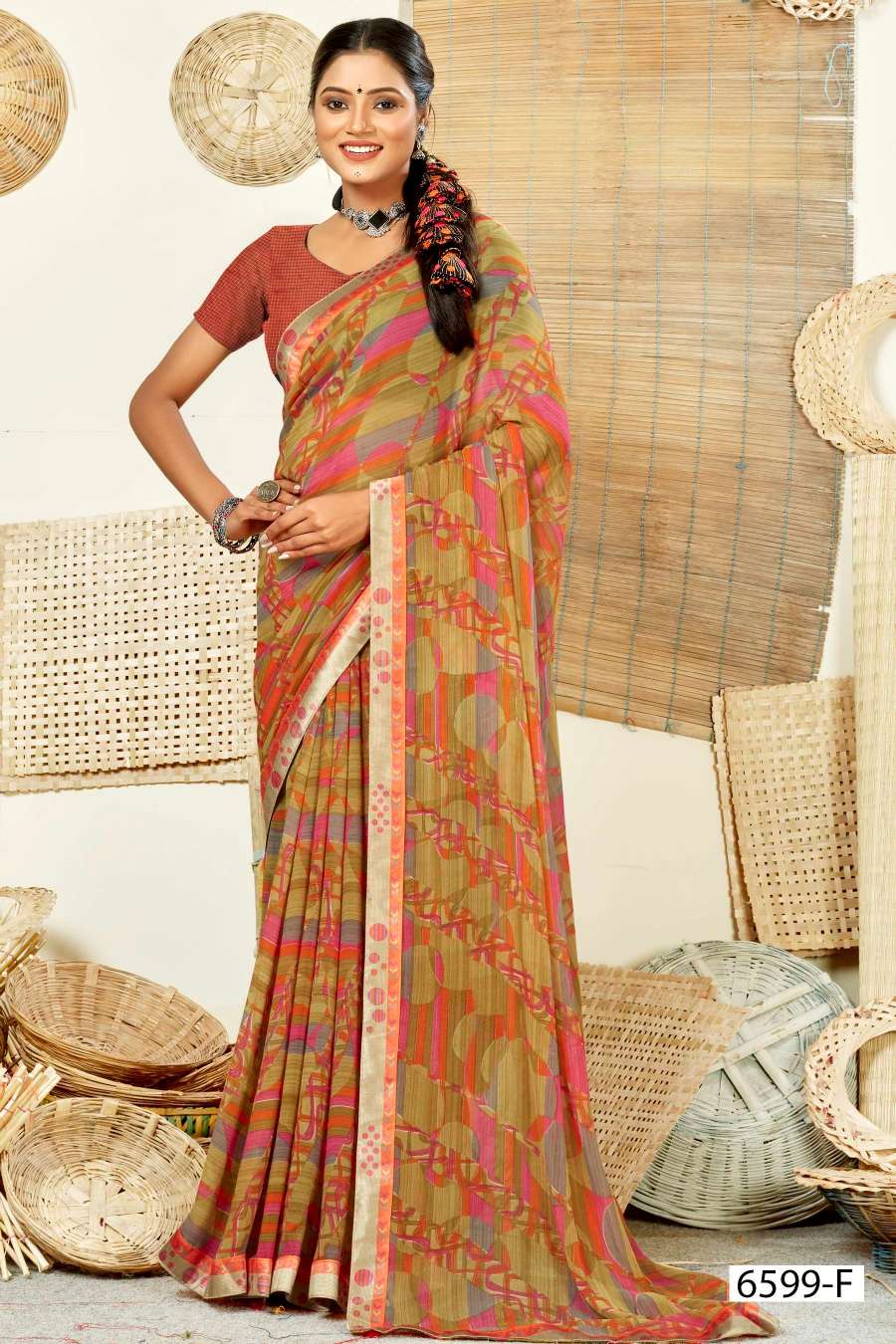 BYPASS 6599 INDER SILK MILLS Saree Wholesale catalog