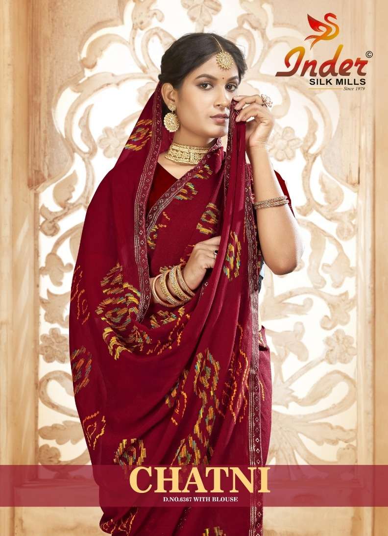CHATNI 6367 INDER SILK MILLS Saree Wholesale catalog