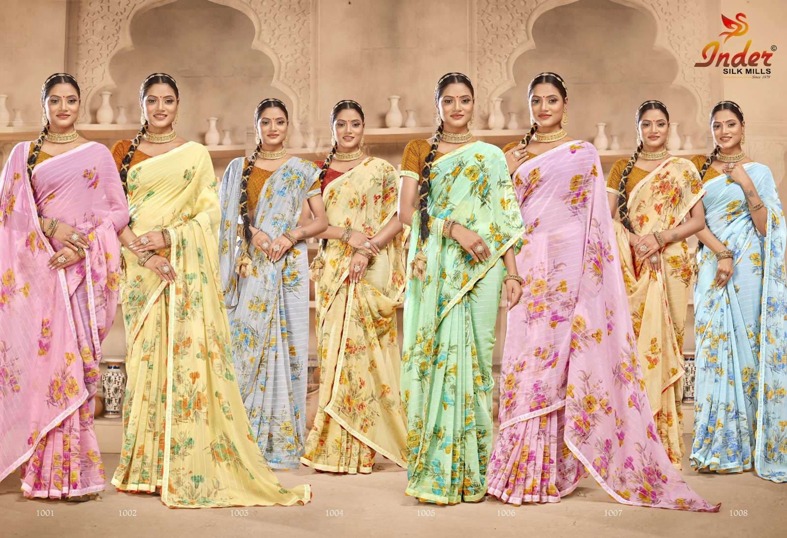 CINEMAX 6370 INDER SILK MILLS Saree Wholesale catalog