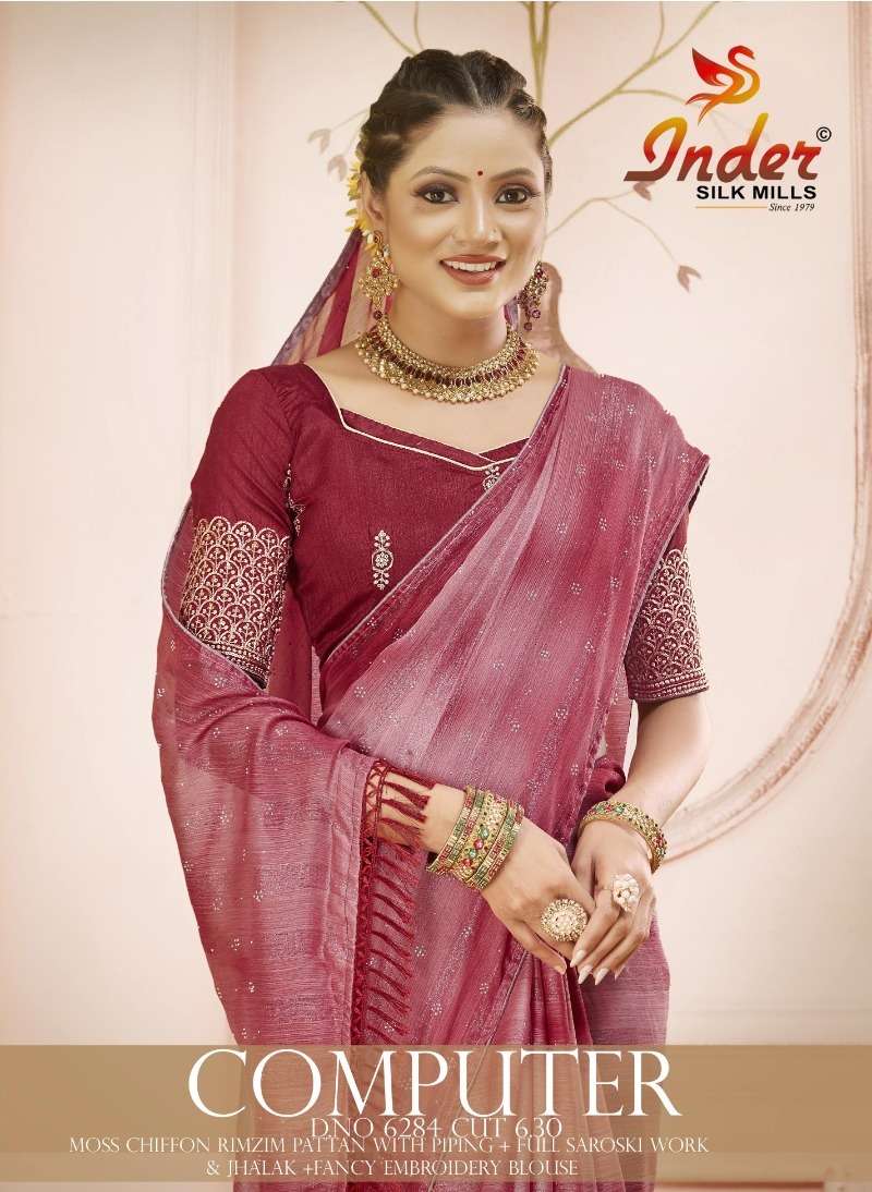 COMPUTER 6284 INDER SILK MILLS Saree Wholesale catalog