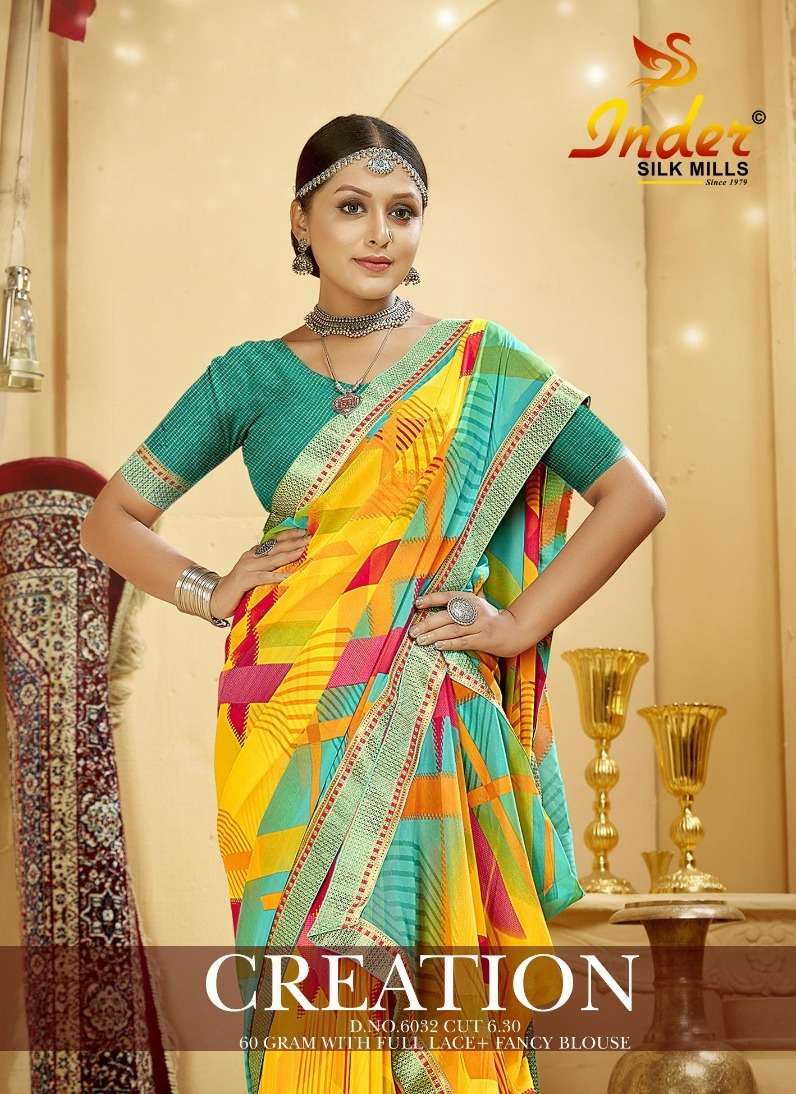 CREATION 6032 INDER SILK MILLS Saree Wholesale catalog