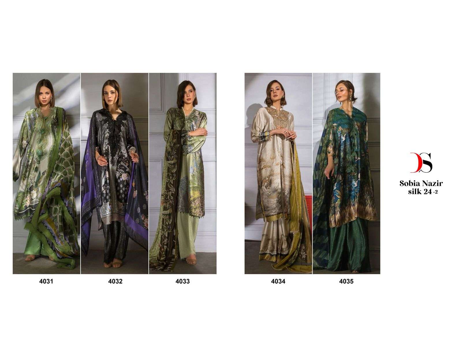 Deepsy Sobia Nazir Silk 24 Vol 2 Satin Silk Salwar Kameez Wholesale catalog