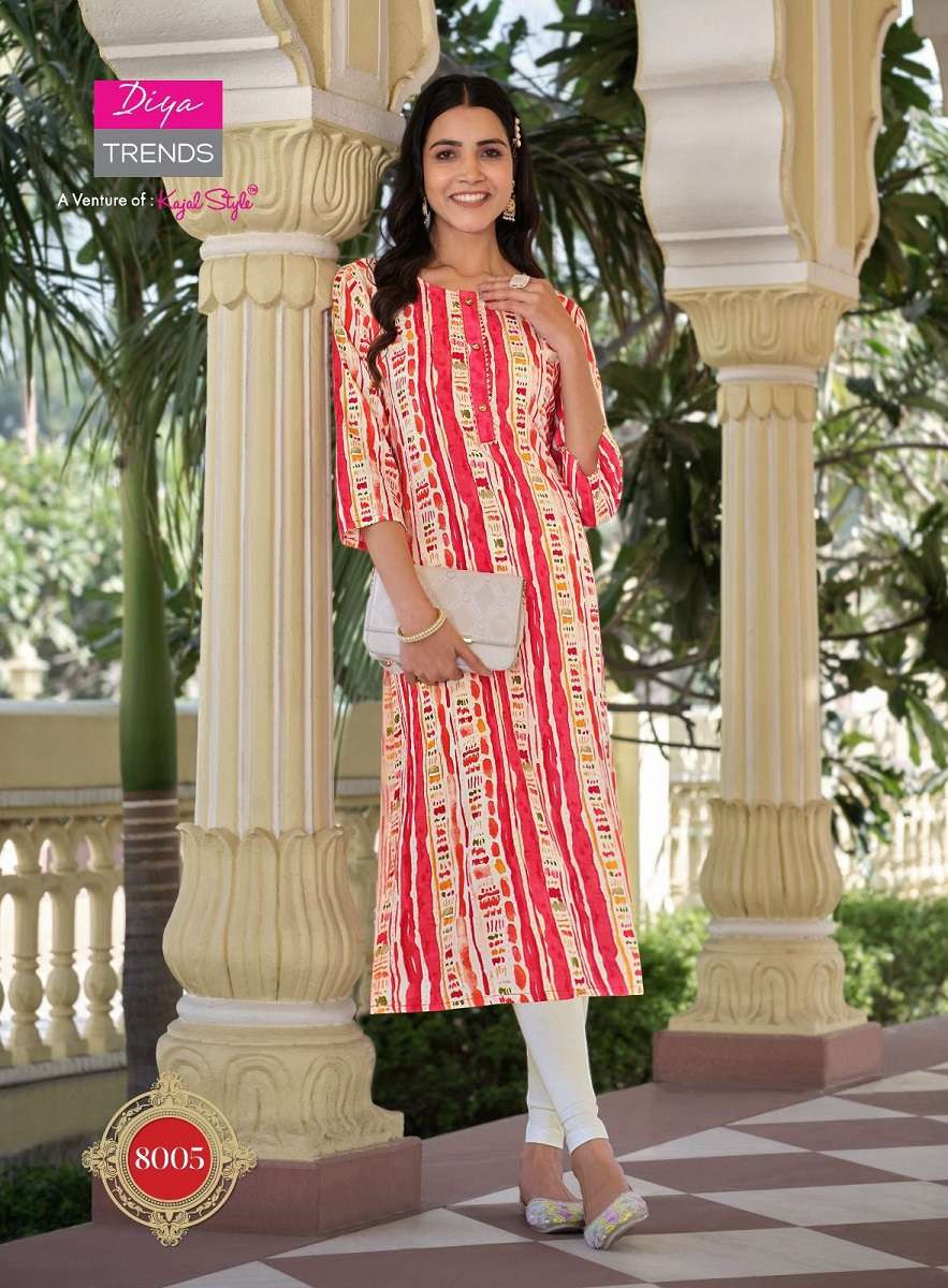 Diya Trends Garden City Vol-8 – Straight Kurtis -Wholesale Catalog