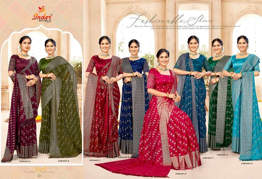 DOLLY 6431 INDER SILK MILLS Saree Wholesale catalog