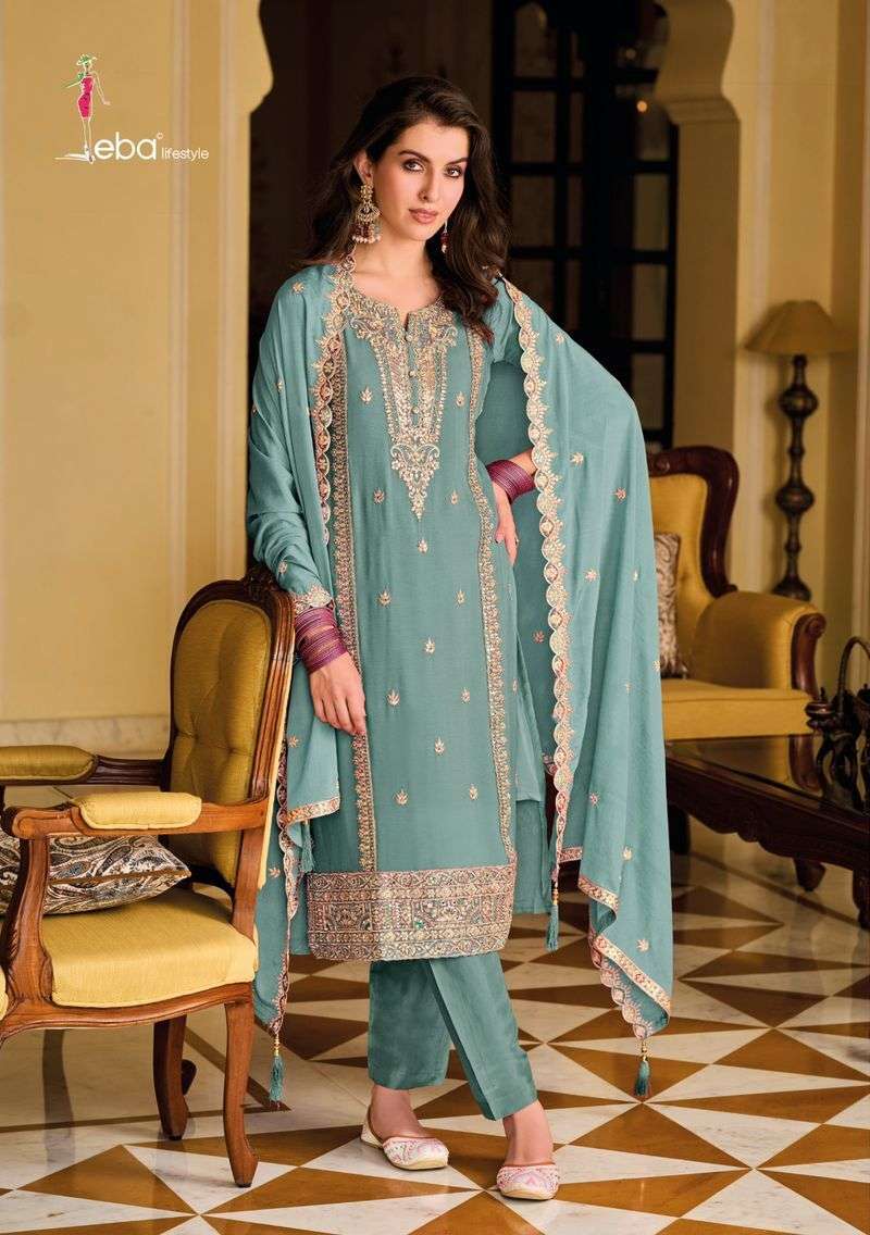 Eba Ayat Color Heavy Chinon Salwar Kameez Wholesale catalog