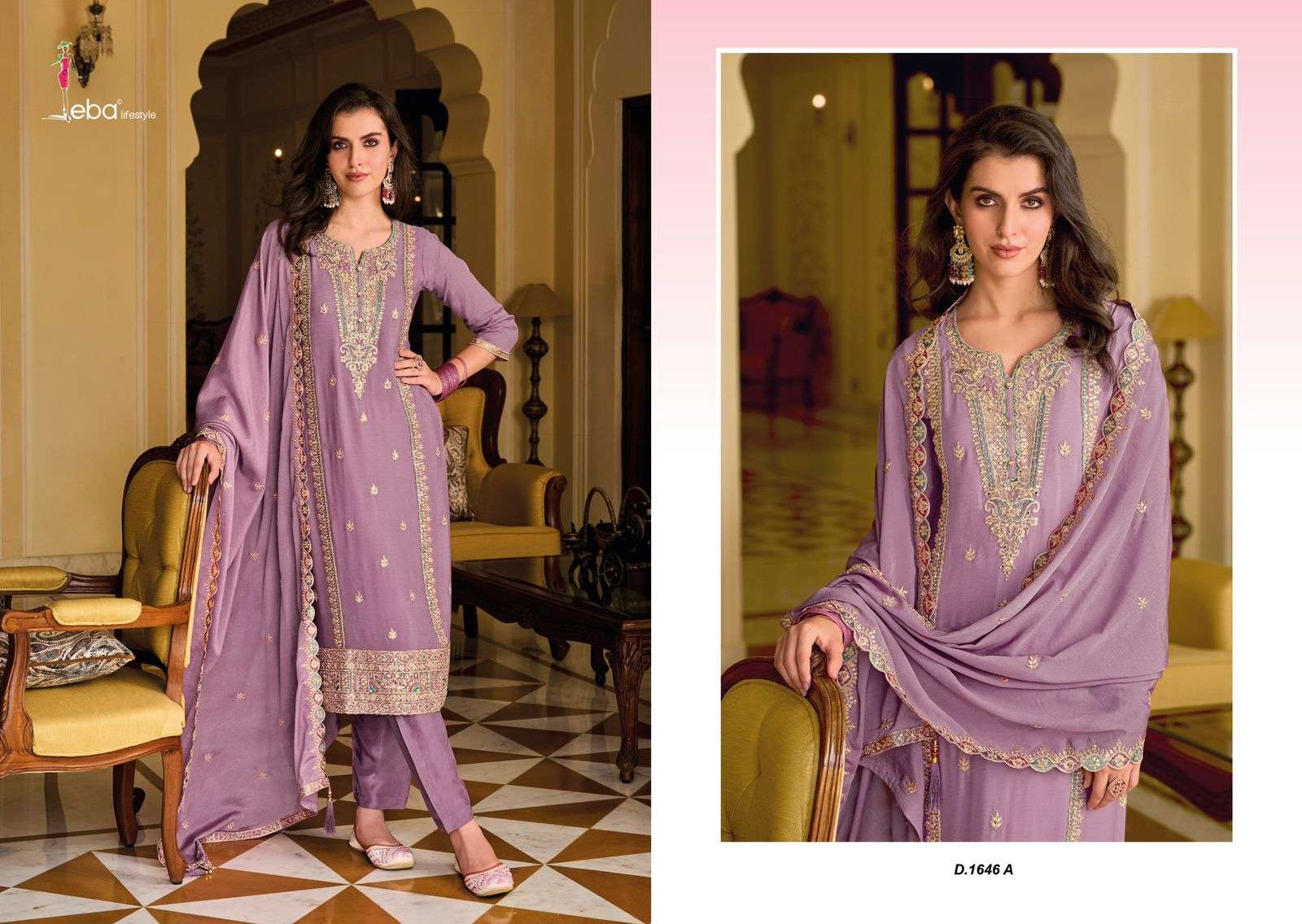 Eba Ayat Color Heavy Chinon Salwar Kameez Wholesale catalog