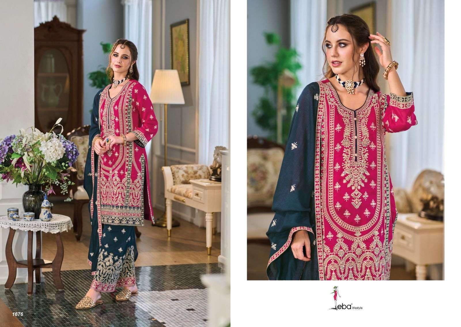 Eba Naina Premium Silk Salwar Kameez Wholesale catalog