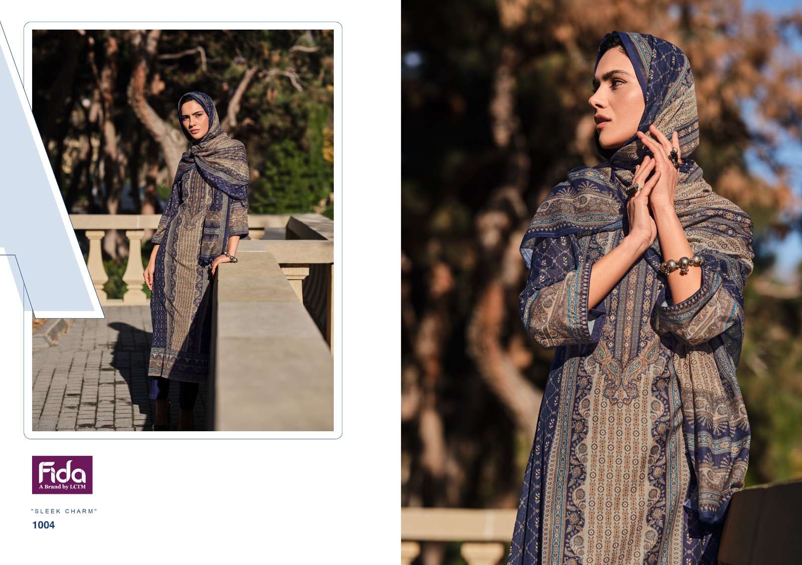 Fida Haya Digital Printed Cotton Dress Material Wholesale catalog