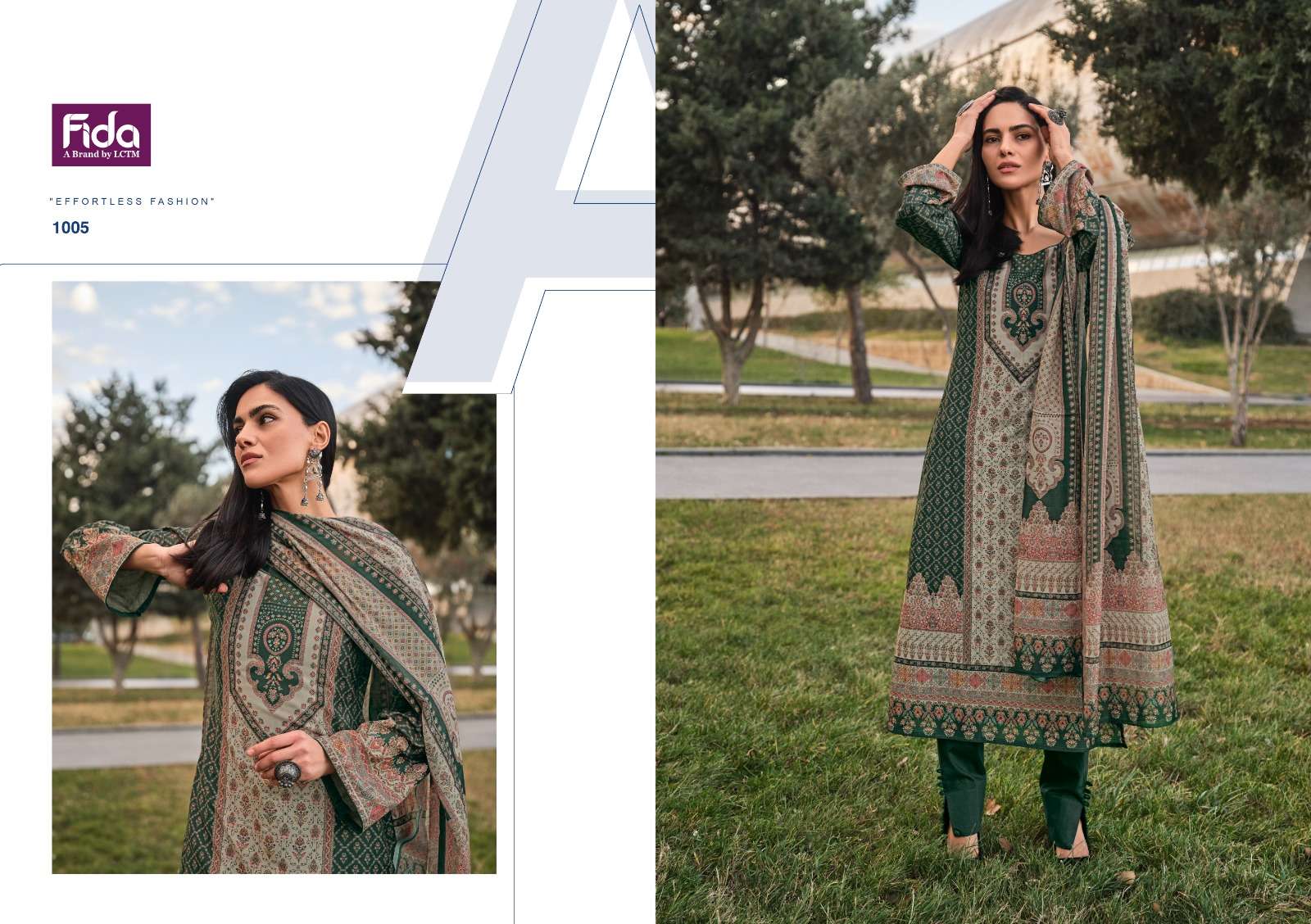 Fida Haya Digital Printed Cotton Dress Material Wholesale catalog