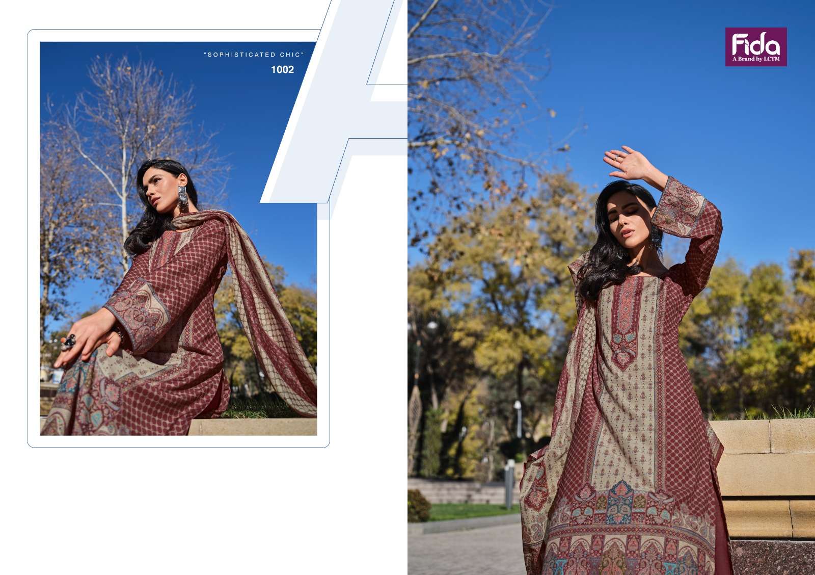 Fida Haya Digital Printed Cotton Dress Material Wholesale catalog