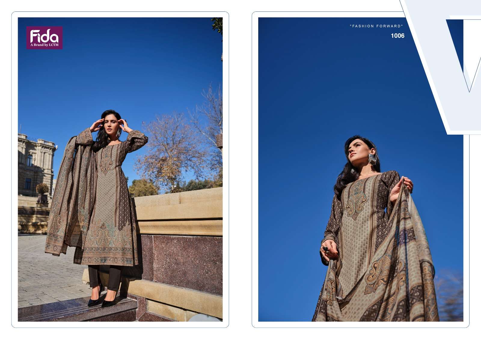 Fida Haya Digital Printed Cotton Dress Material Wholesale catalog