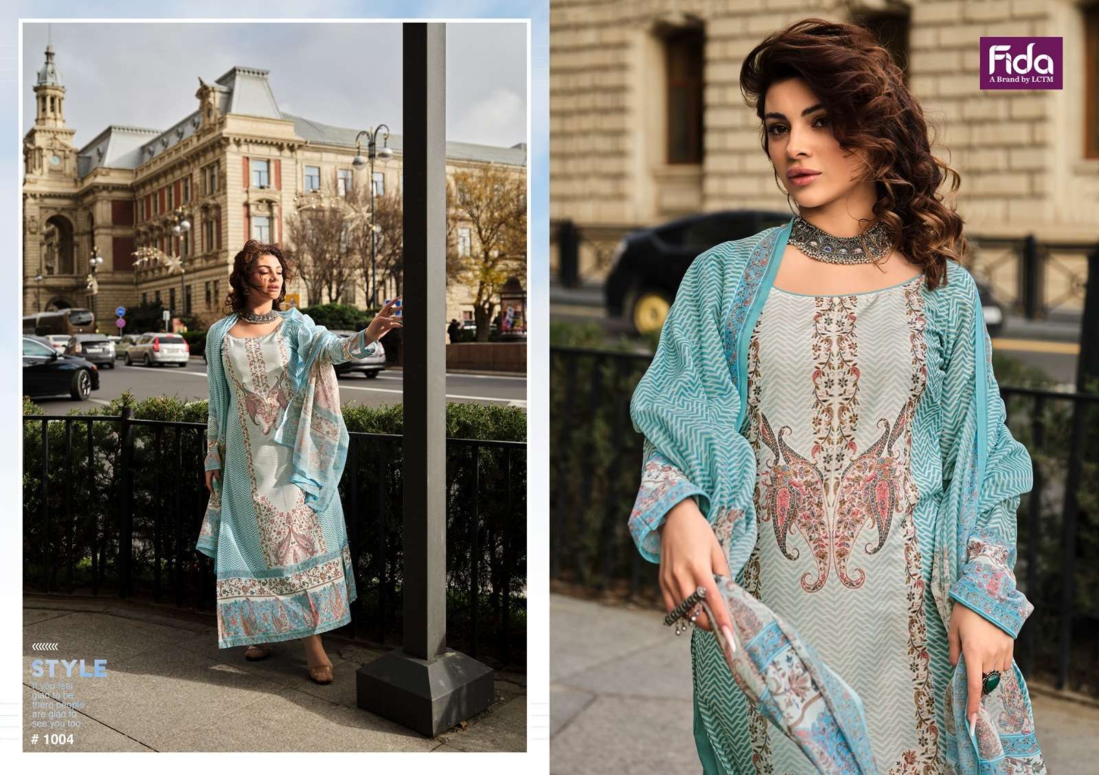 Fida Nyra Digital Printed Cotton Dress Material Wholesale catalog
