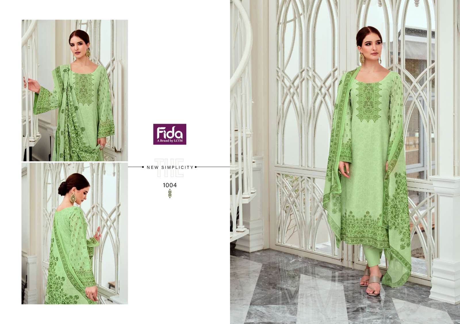 Fida Posheeda Karachi Cotton Dress Material Wholesale catalog
