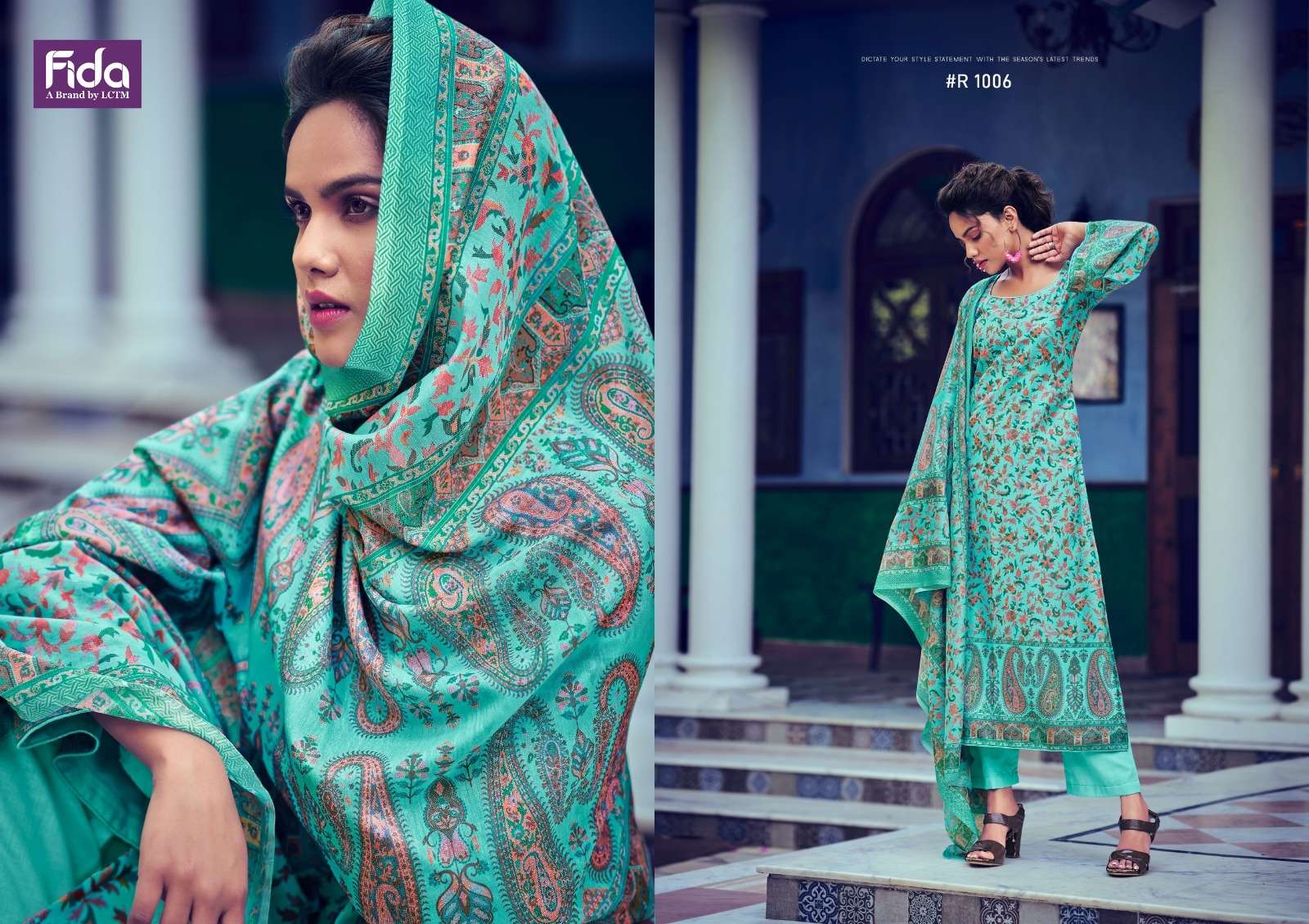 Fida Rahat Digital Print Cotton Designer Dress Material Wholesale catalog