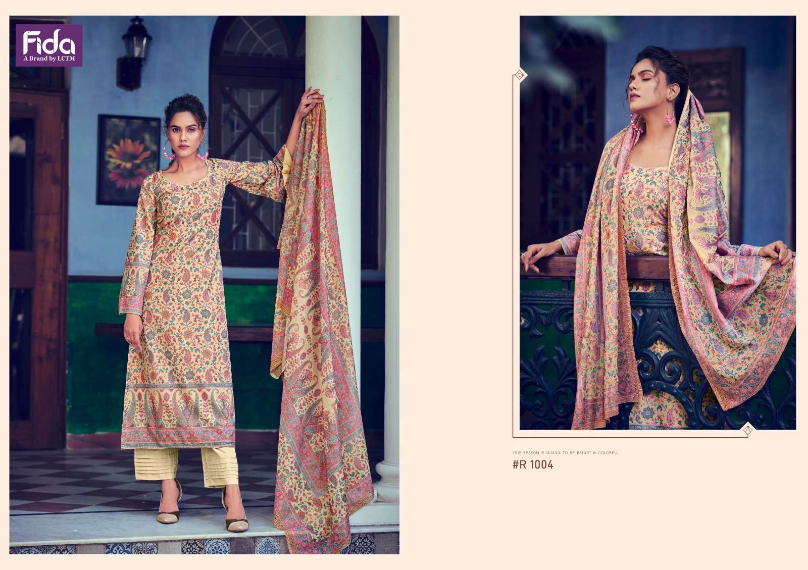 Fida Rahat Digital Print Cotton Designer Dress Material Wholesale catalog
