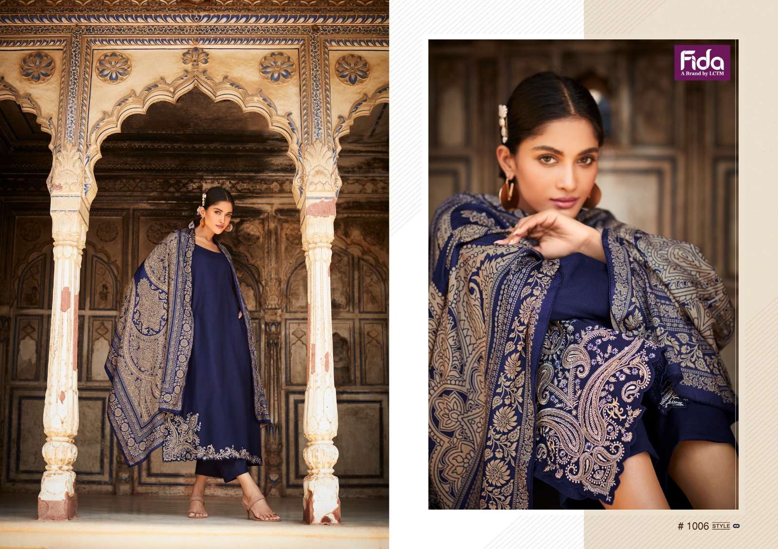 Fida Swasti Embroidery Dress Material Wholesale catalog