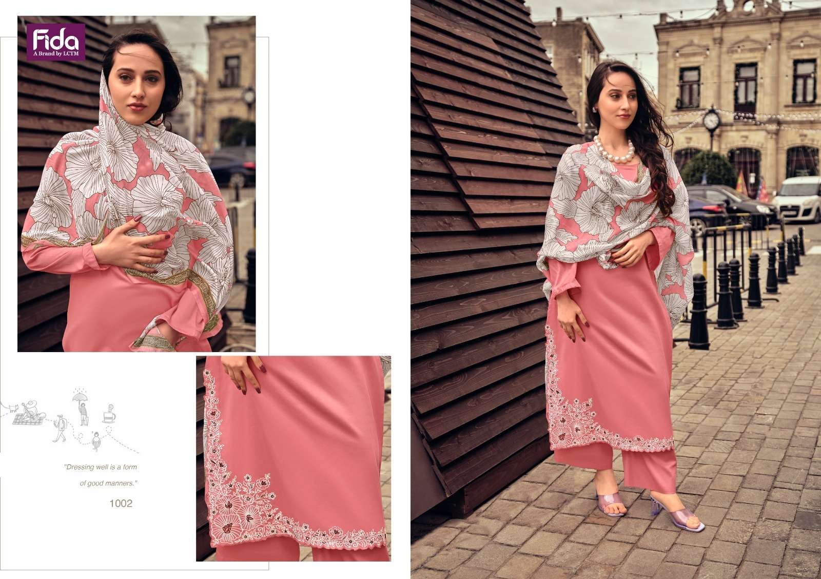 Fida Verika Cotton Satin Embroidery Salwar Kameez Wholesale catalog