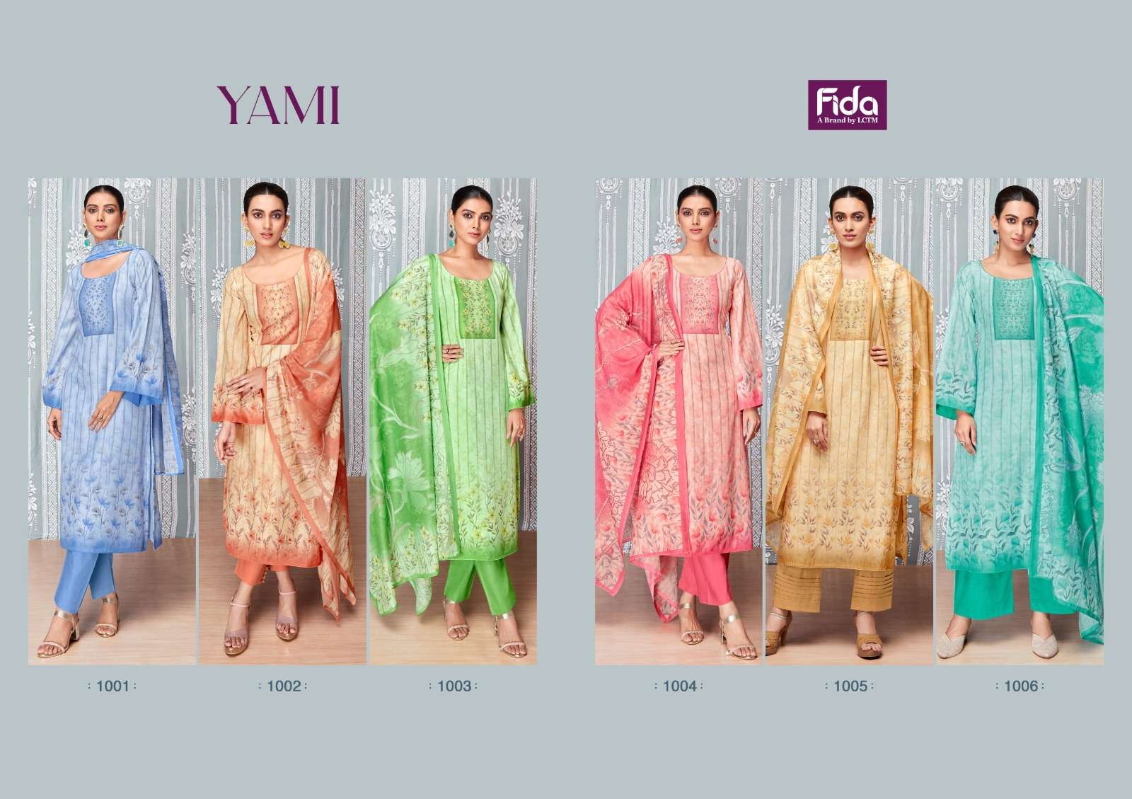 Fida Yami Digital Printed Karachi Cotton Dress Material Wholesale catalog