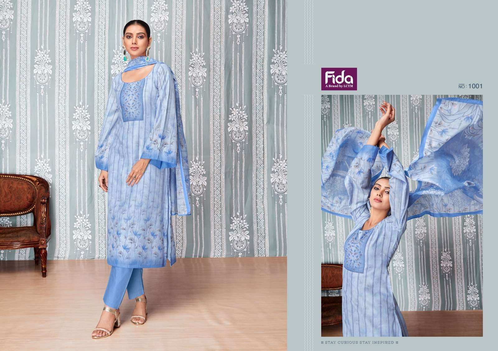 Fida Yami Digital Printed Karachi Cotton Dress Material Wholesale catalog