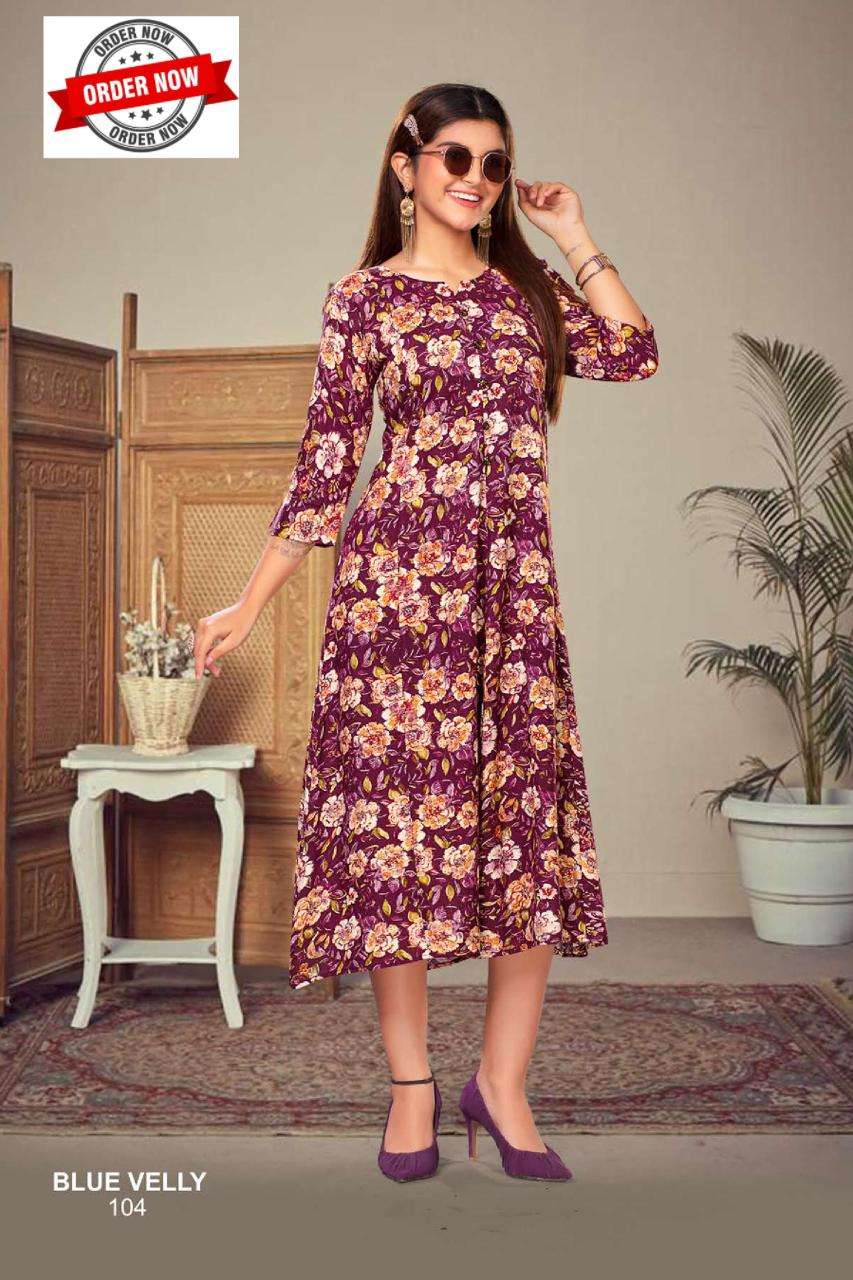 FT BLUE VELLY VOL.1 Kurti Wholesale catalog