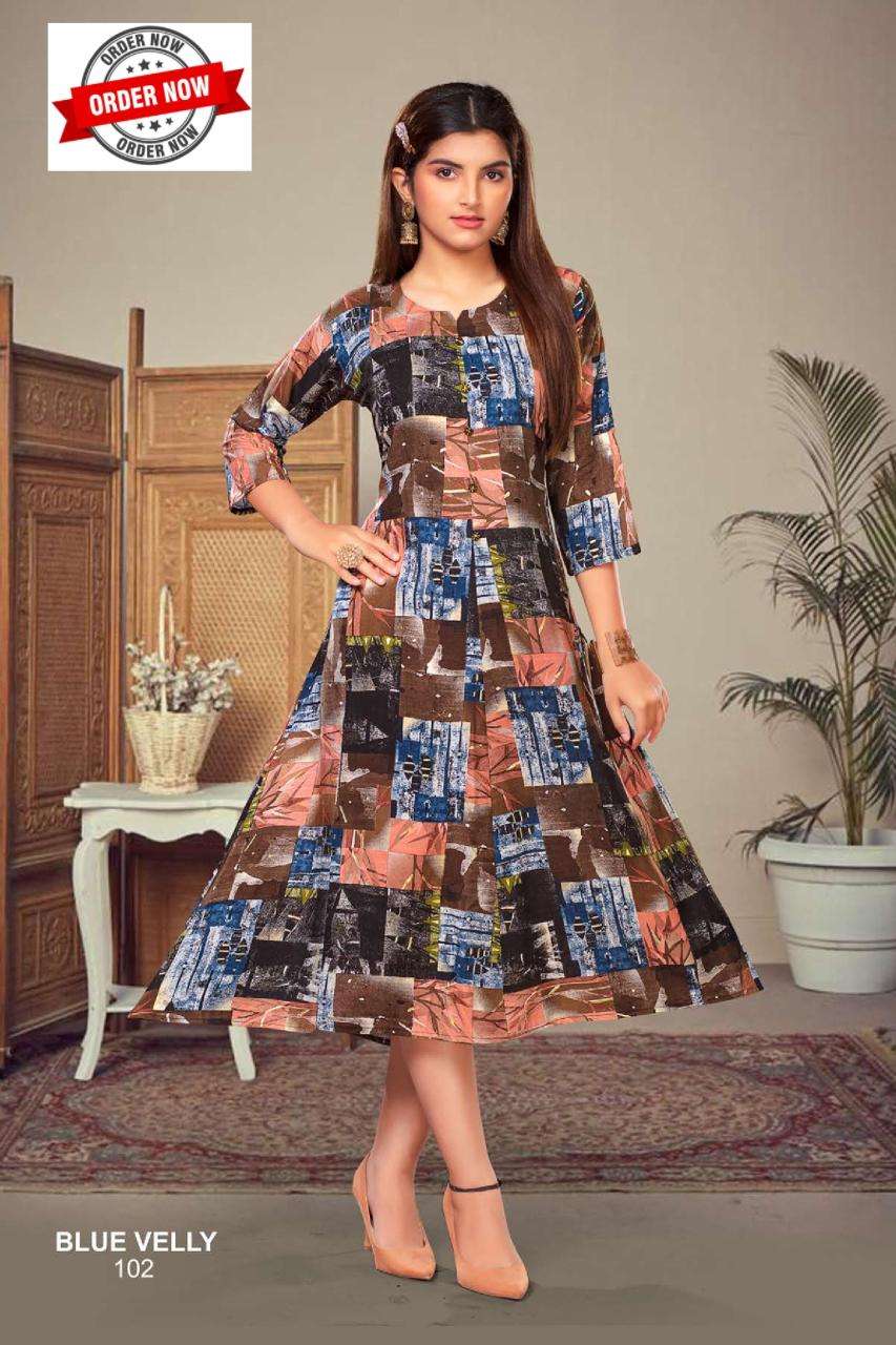 FT BLUE VELLY VOL.1 Kurti Wholesale catalog