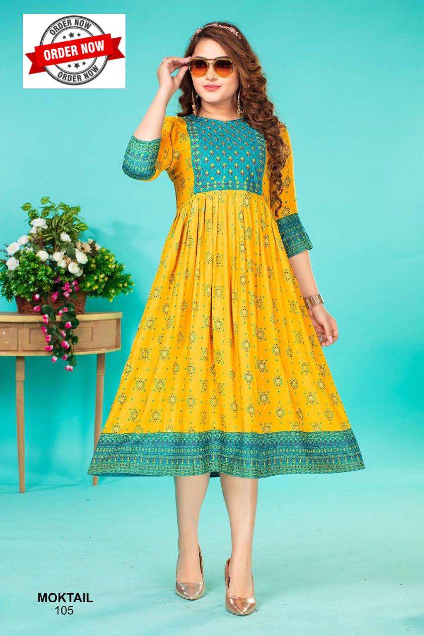 GOLDEN  MOKTAIL VOL.1 Kurti Wholesale catalog