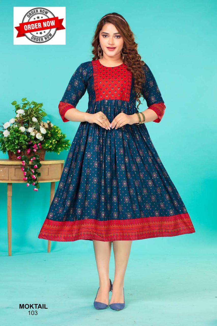 GOLDEN  MOKTAIL VOL.1 Kurti Wholesale catalog
