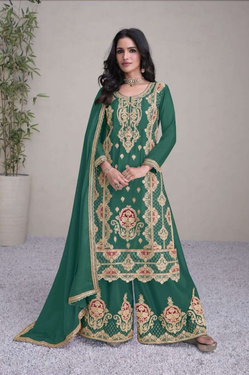 Gulkayra Hirwa Real Chinon Designer Salwar Kameez Wholesale catalog