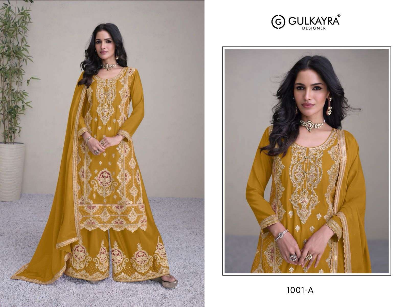 Gulkayra Hirwa Real Chinon Designer Salwar Kameez Wholesale catalog