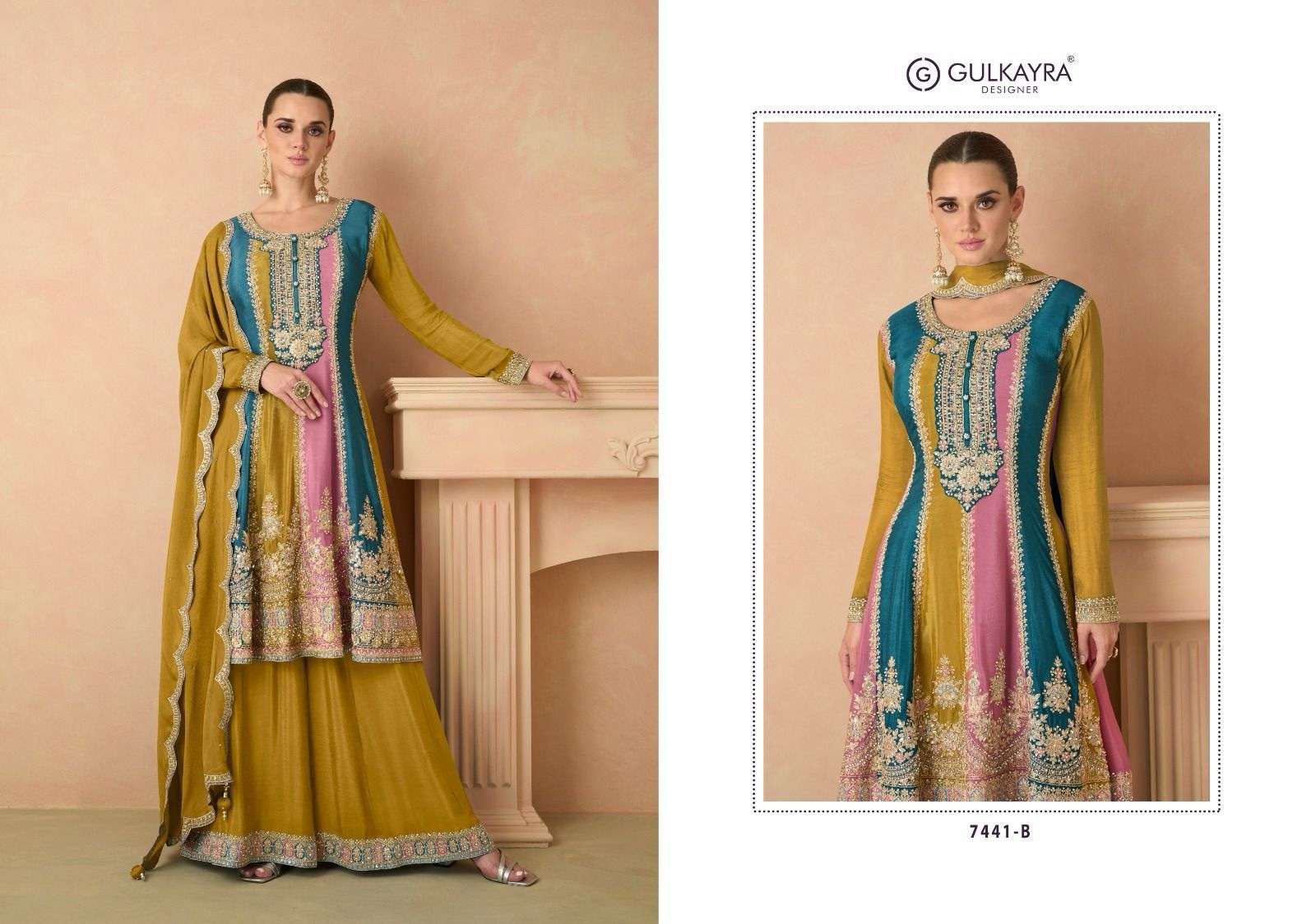 Gulkayra Izhar 7441 Colors Real Chinon Designer Salwar Suits Wholesale catalog