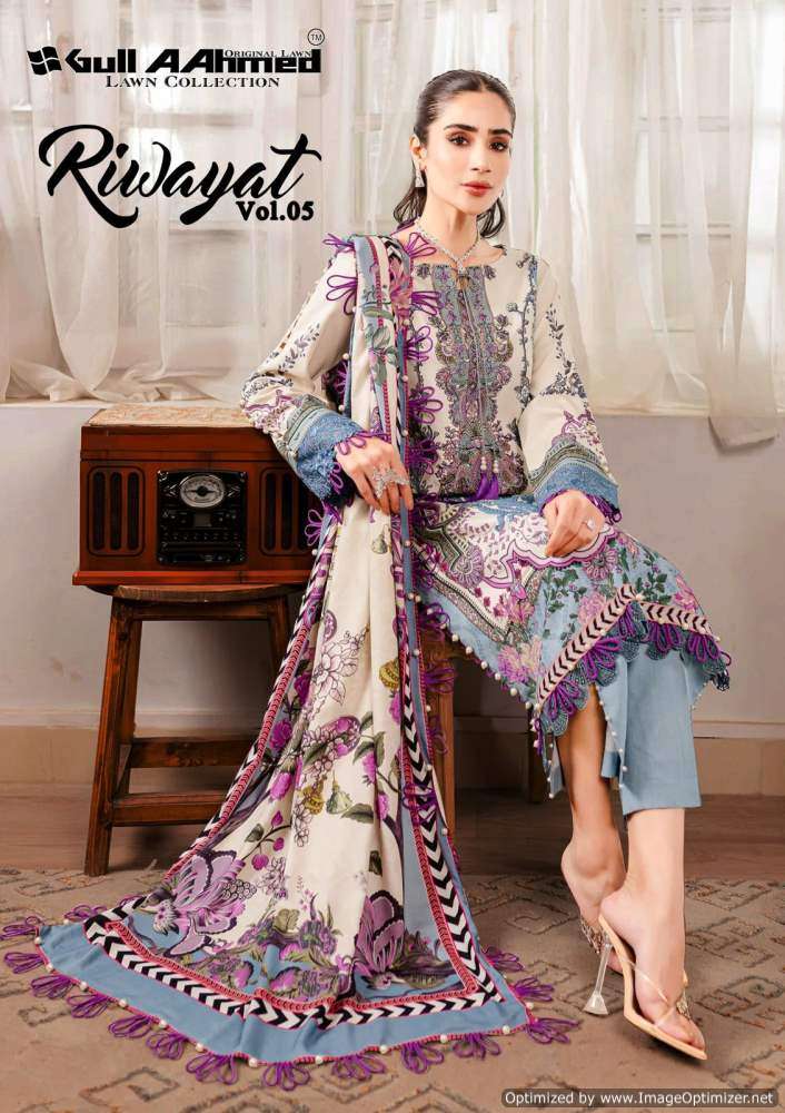 Gull A Ahmed Riwayat Vol-5 – Dress Material -Wholesale Catalog