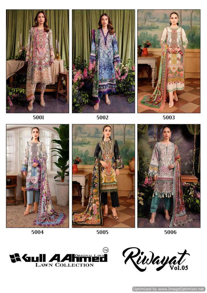 Gull A Ahmed Riwayat Vol-5 – Dress Material -Wholesale Catalog