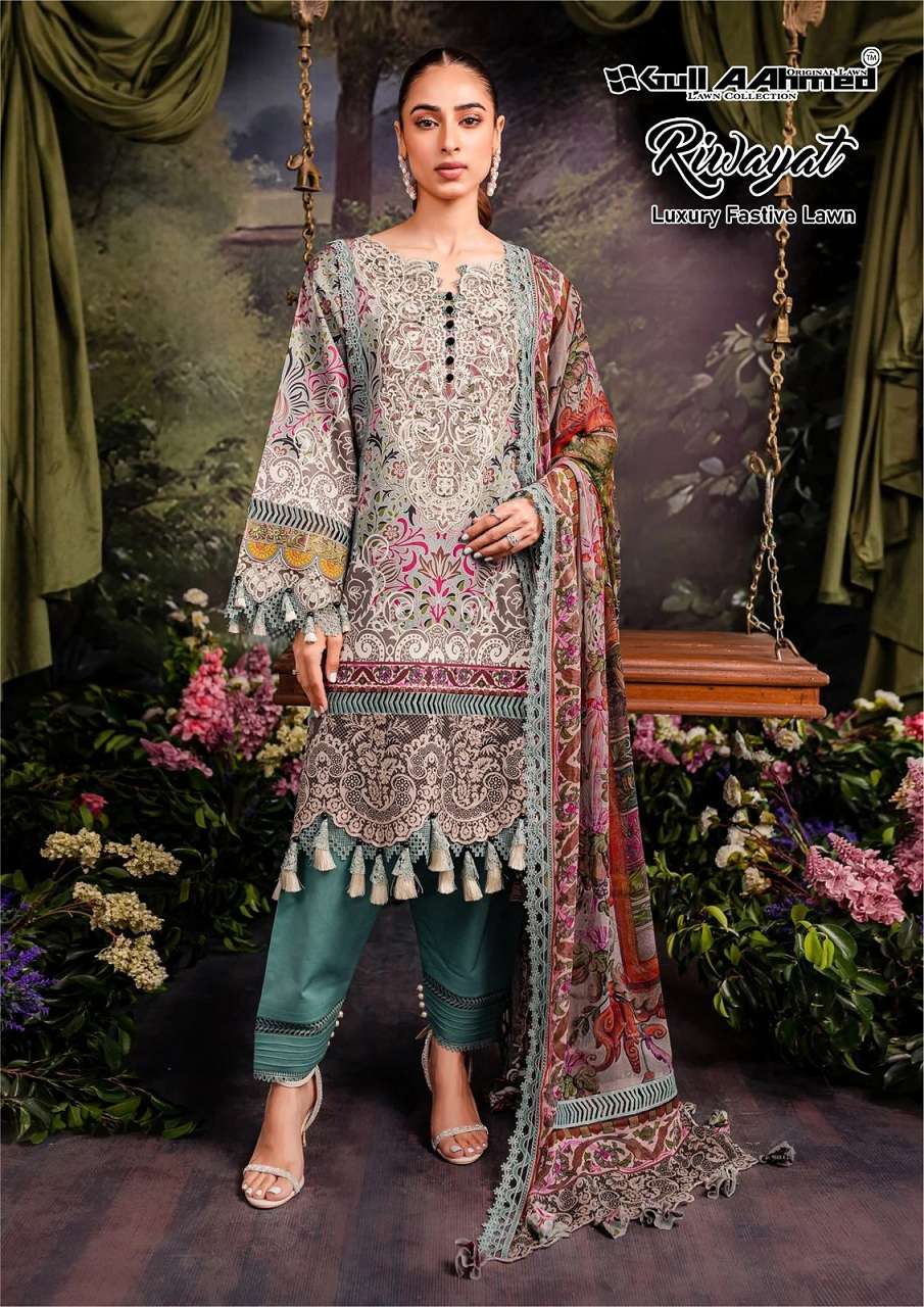 Gullahmed Riwayat Lawn Collection Vol-5- Dress Material Wholesale Catalog