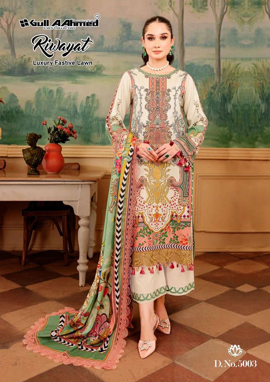 Gullahmed Riwayat Lawn Collection Vol-5- Dress Material Wholesale Catalog