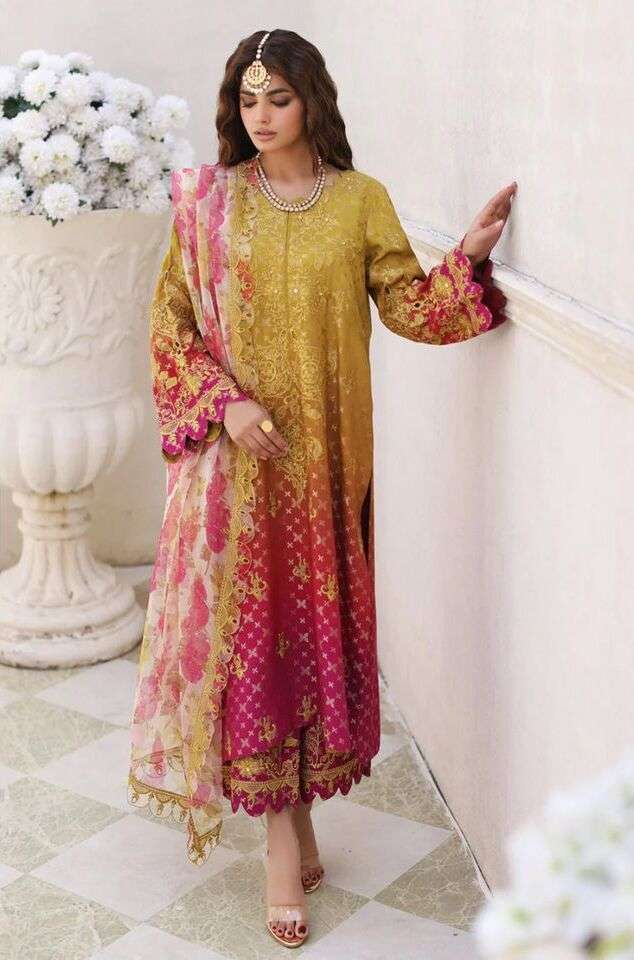 Hazzel Queens Court Vol 10 Chiffon Dupatta Pakistani Suits Wholesale catalog